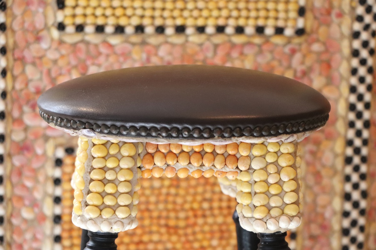 Bar And Seashell Stools, 20th Century, Grotto Style-photo-7