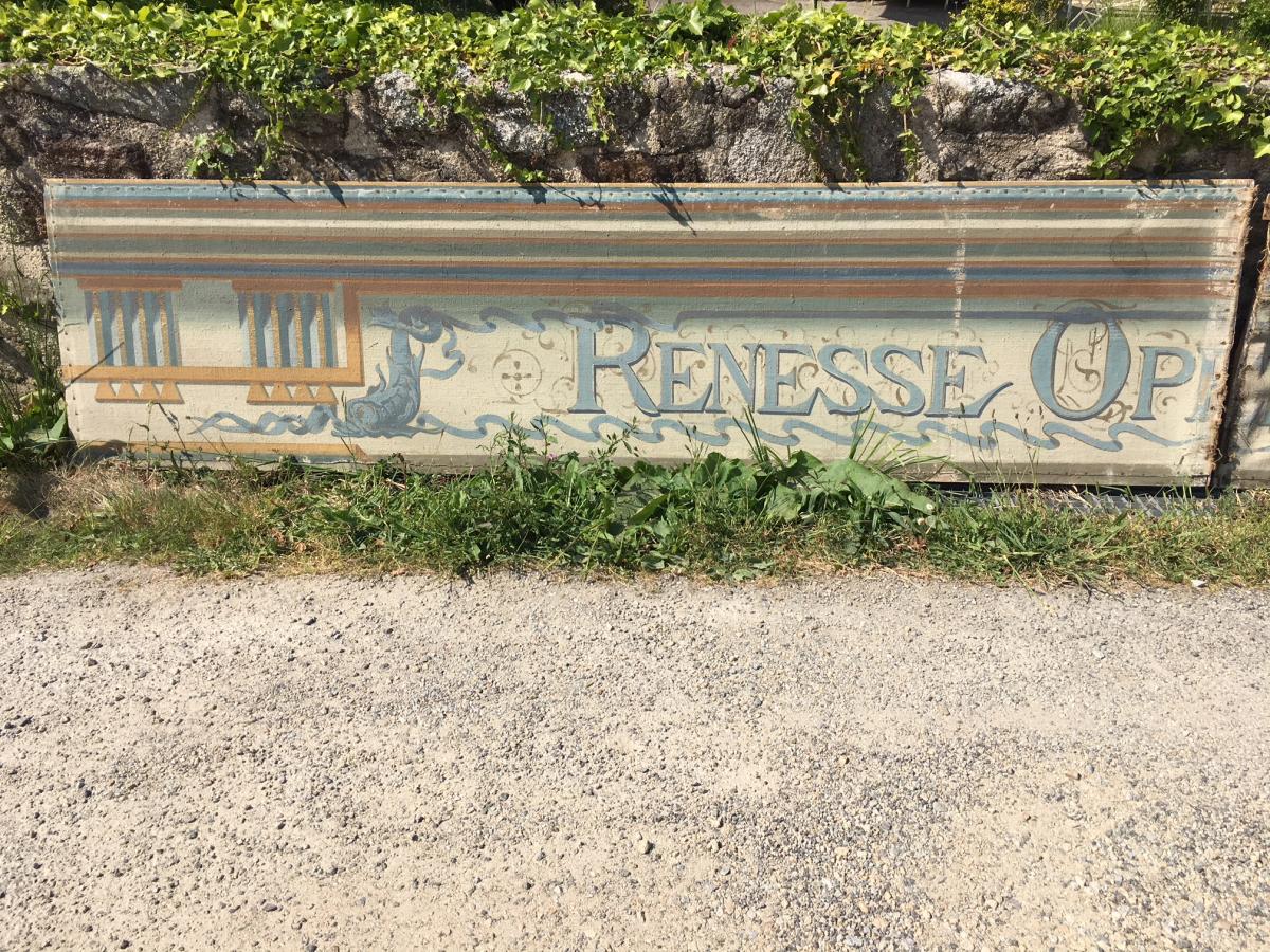 Large Nineteenth Century Hand Painted Theater Decor-photo-3