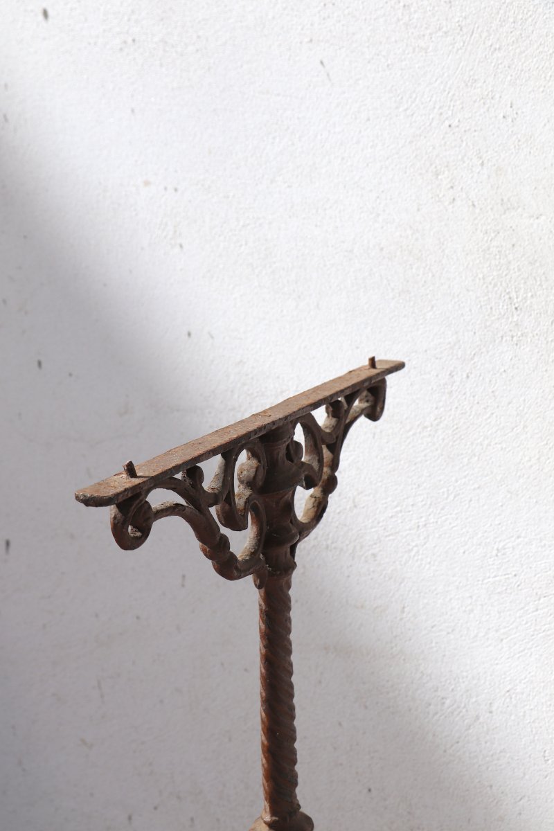 Old Guinguette Table In Marble And Cast Iron XIX-photo-4