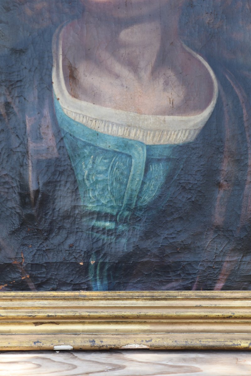 Oil On Canvas Christophe Colomb XVIII-photo-2