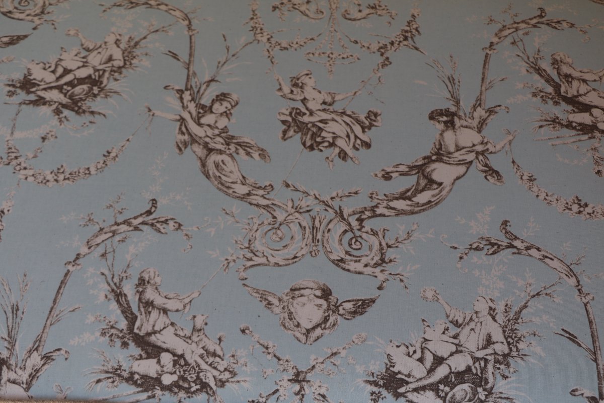 Rest Bed Louis XVI, XVIII Reupholstered-photo-2