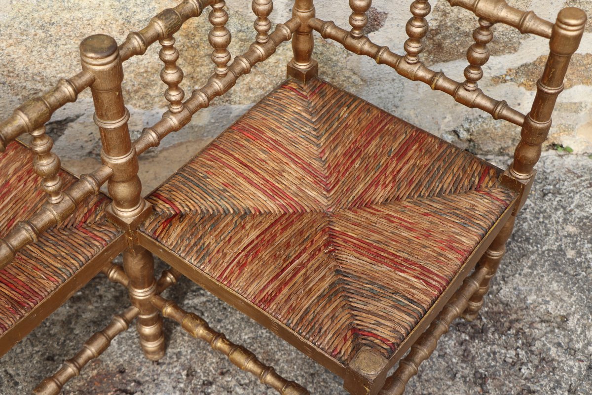 Confident Napoléon III Bois Doré - Banquette -photo-6