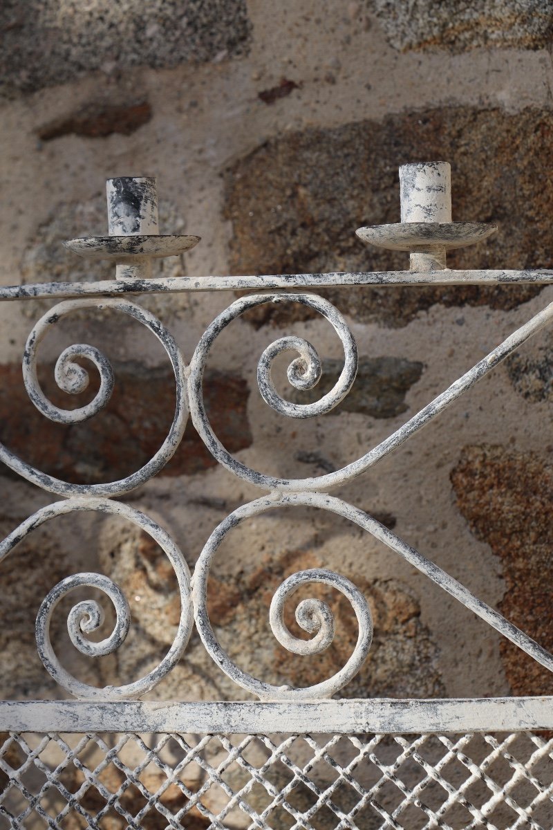 Paire de Grands Candélabres de Chapelle -  Grilles De Chapelle-photo-6