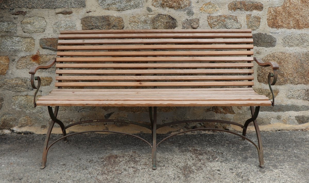 Grand Banc De Jardin XIXème -photo-2