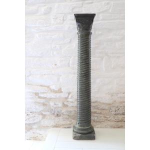 Large Twisted Column With Saddle, 20th Century