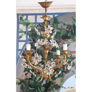 Lustre aux fleurs, style Florentin XXème