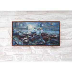 Oil On Canvas, *boats At Night*, 1964