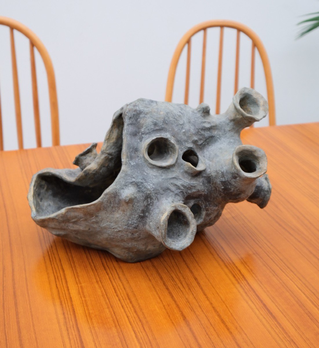 Patinated Terracotta Bronze Sculpture “hunger” By Hugo Verheyen, 1970  
