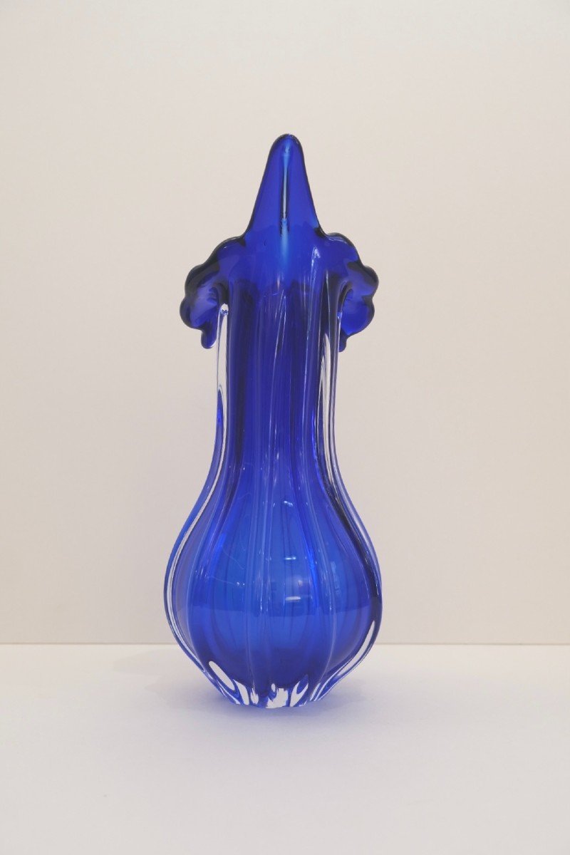 Blown Glass Vase By Egermann, Czech Republic 1970-photo-2