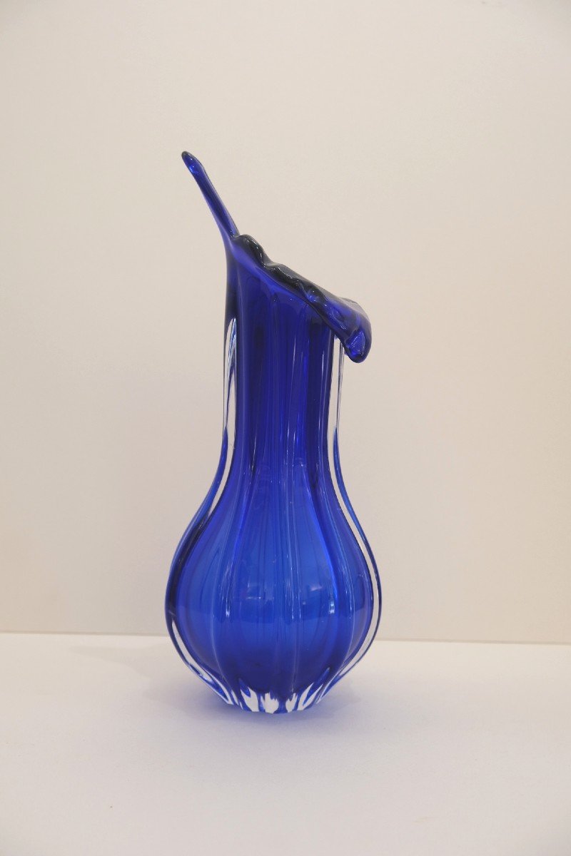 Blown Glass Vase By Egermann, Czech Republic 1970-photo-3