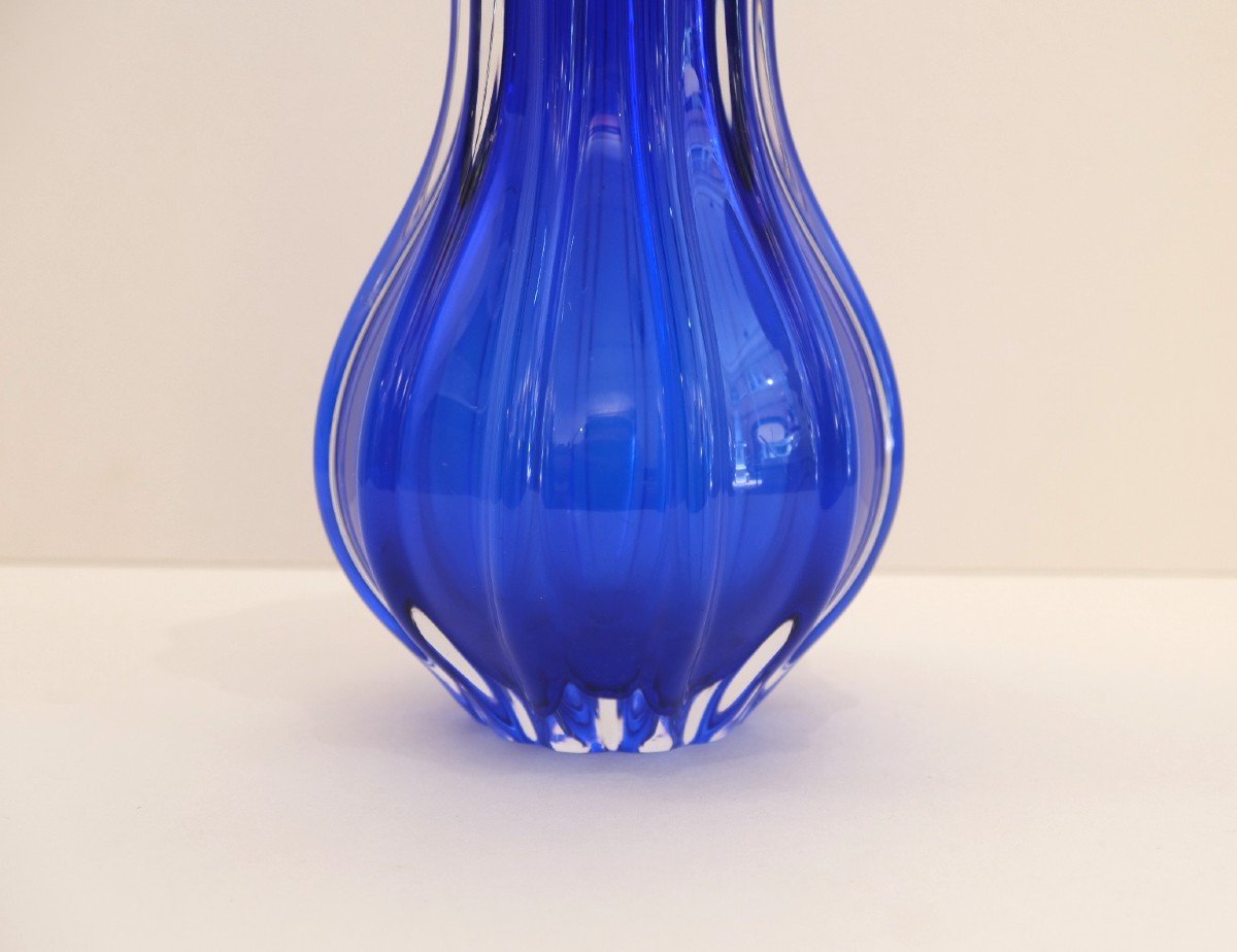 Blown Glass Vase By Egermann, Czech Republic 1970-photo-4