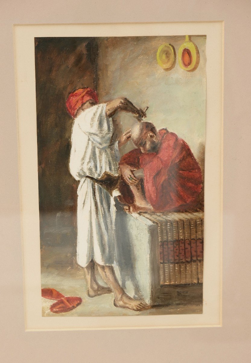 19th Century Orientalist Watercolor -photo-2