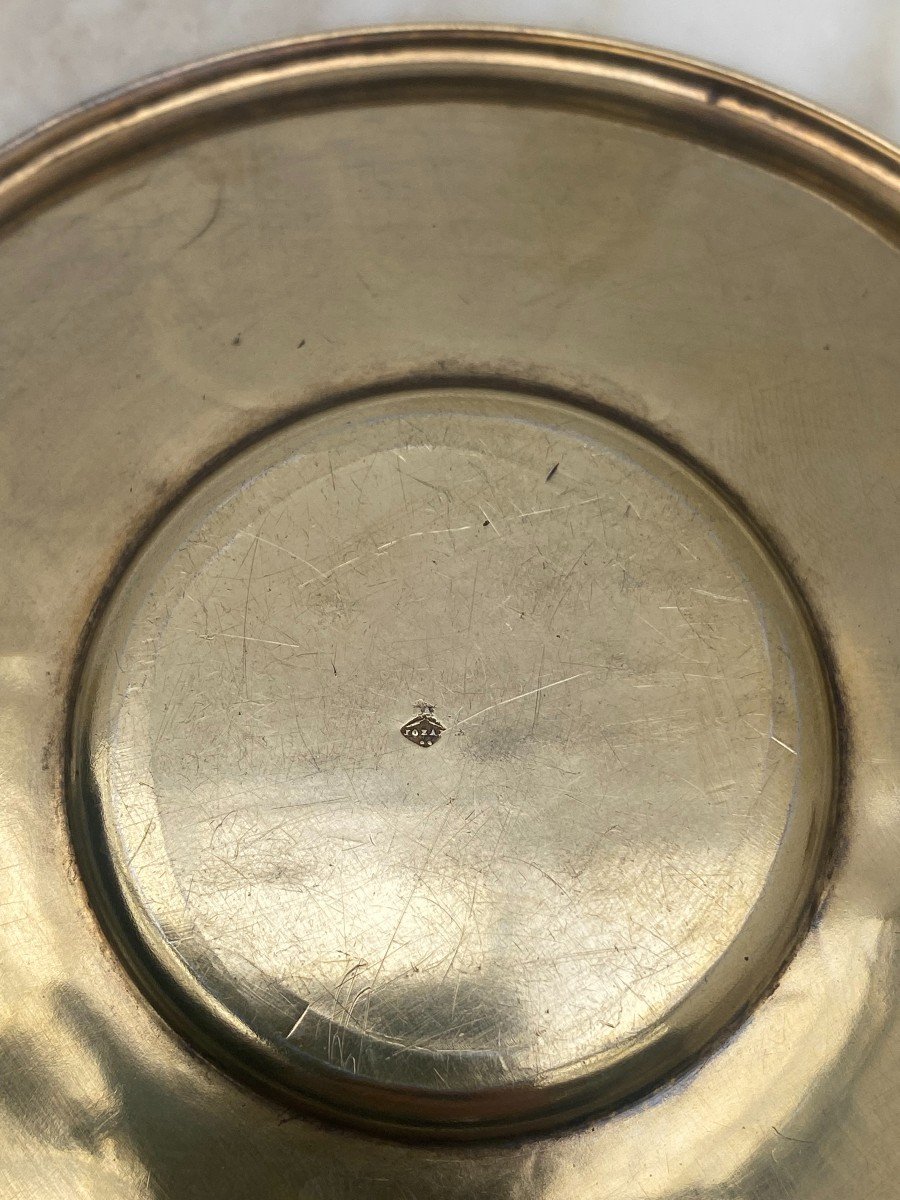 Tasse à Café Guilloché Et Gravé En Argent Massif, époque Louis Philippe -photo-8