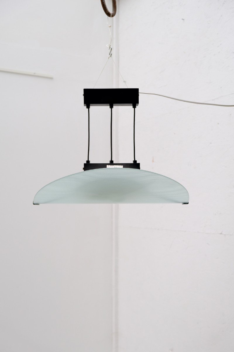 Philips “tortuga” Chandelier In Metal And Glass, 1980  -photo-3
