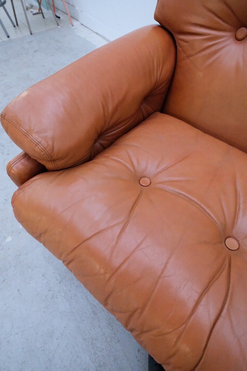 Paire De Fauteuils "coronado" De Afra & Tobia Scarpa Pour B&b Italia, Italie 1970  -photo-3