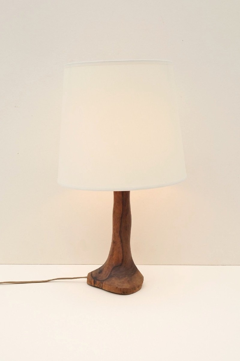 Modernist Solid Wood Lamp, 1960  