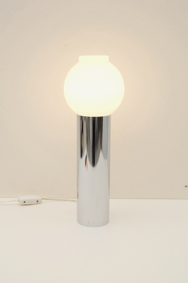 Estiluz Lamp In Chrome And Opaline, Spain 1970-photo-2