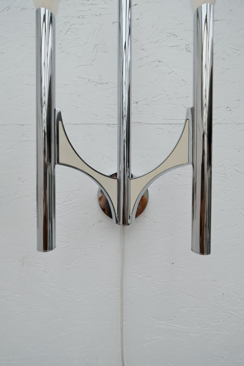 Pair Of Wall Lights By Gaetano Sciolari, Italy 1970  -photo-4
