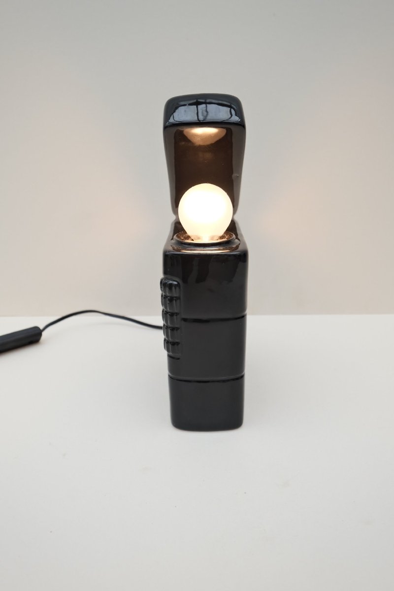 Ceramic “briquet” Lamp By Jc Peiré, 1970  -photo-1