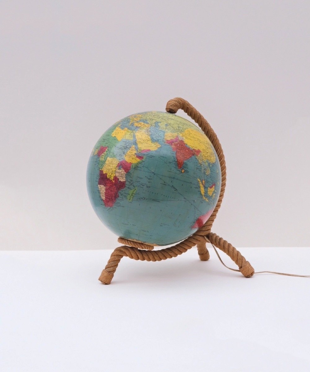 Globe Terrestre De Audoux Minet Pour Taride, France 1950