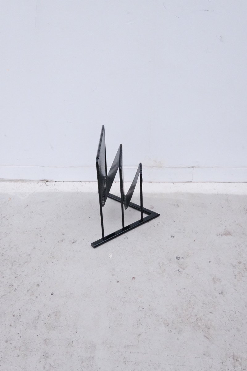 Magazine Rack By Markus Borgens For D-tech In Metal, 1980-photo-3