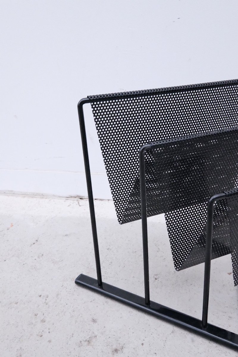 Magazine Rack By Markus Borgens For D-tech In Metal, 1980-photo-2