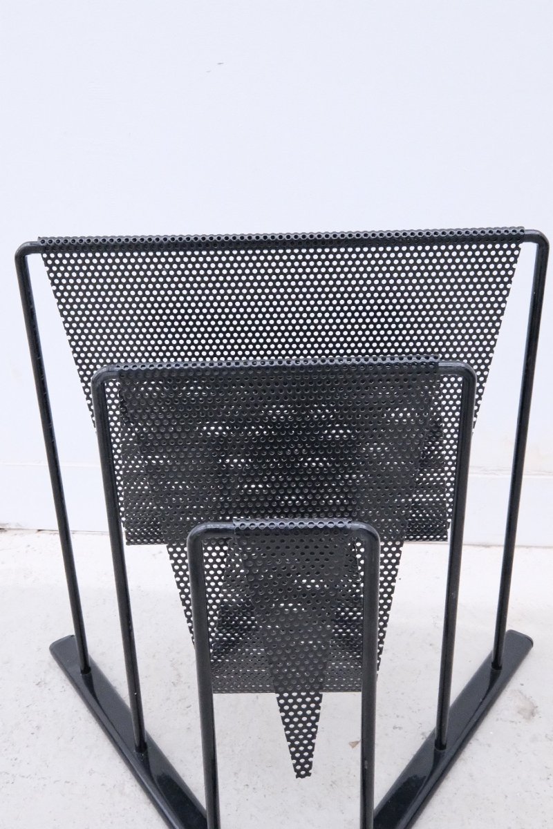 Magazine Rack By Markus Borgens For D-tech In Metal, 1980-photo-3