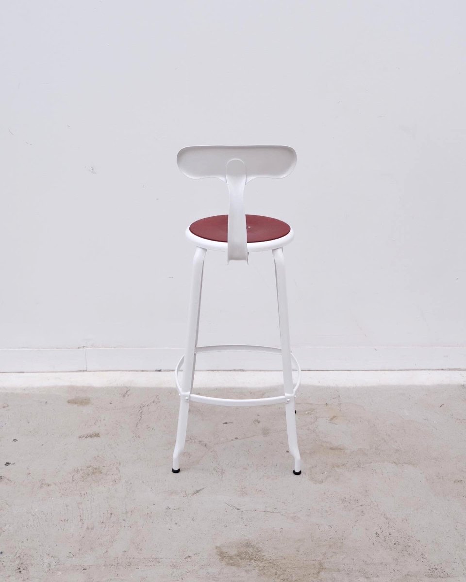 Nicolle High Chair In Metal And Leather -photo-3