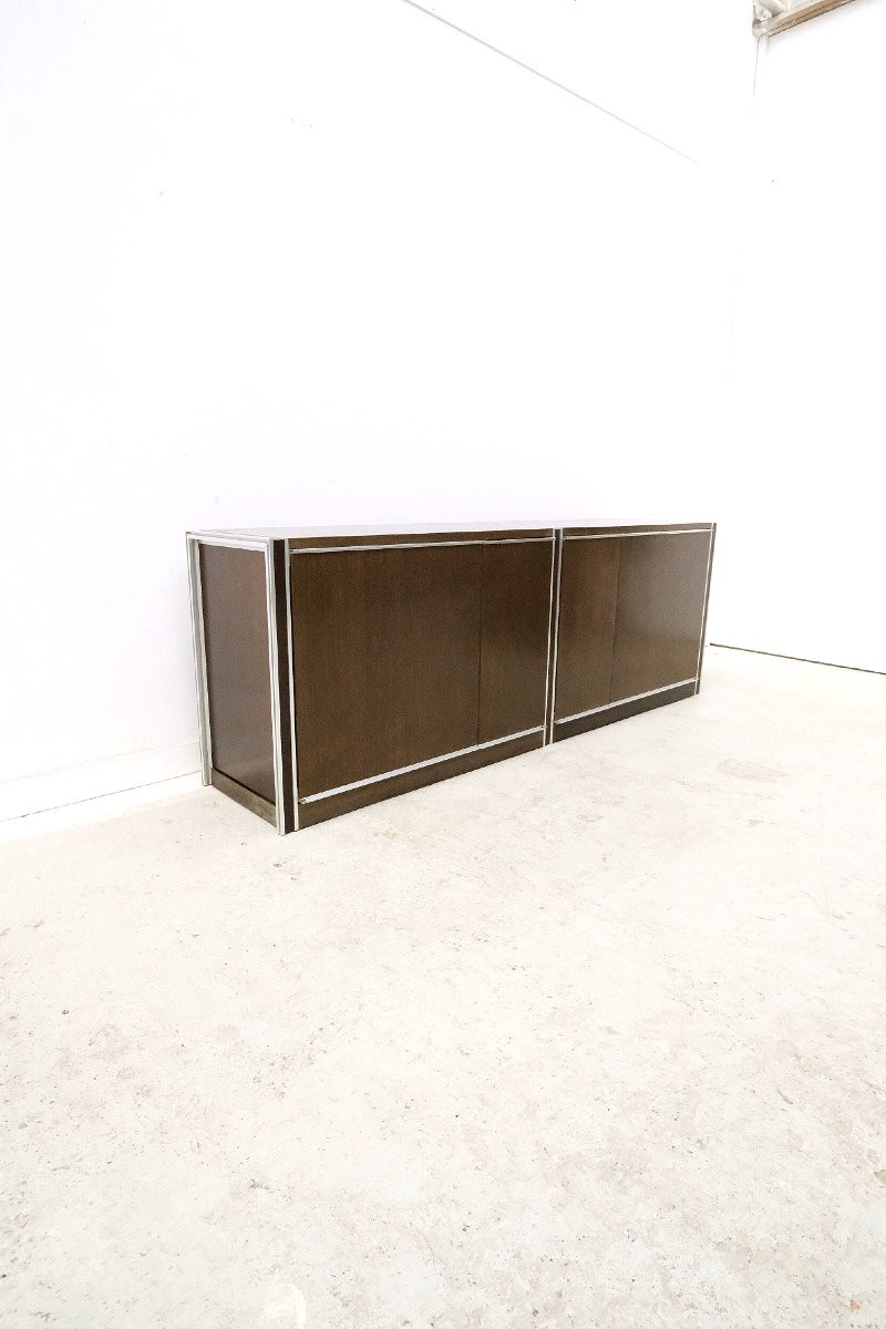 Ligne Roset Sideboard In Tech And Aluminum, France 1970-photo-2