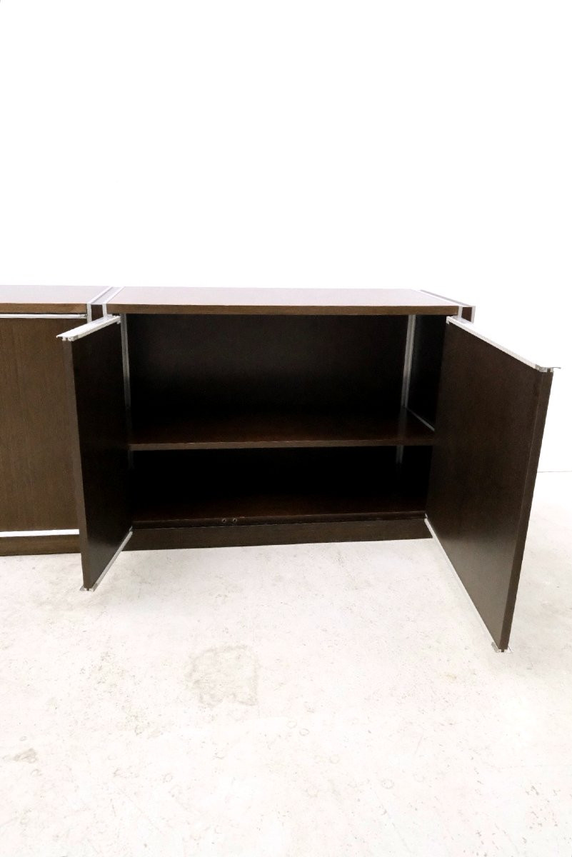 Ligne Roset Sideboard In Tech And Aluminum, France 1970-photo-2