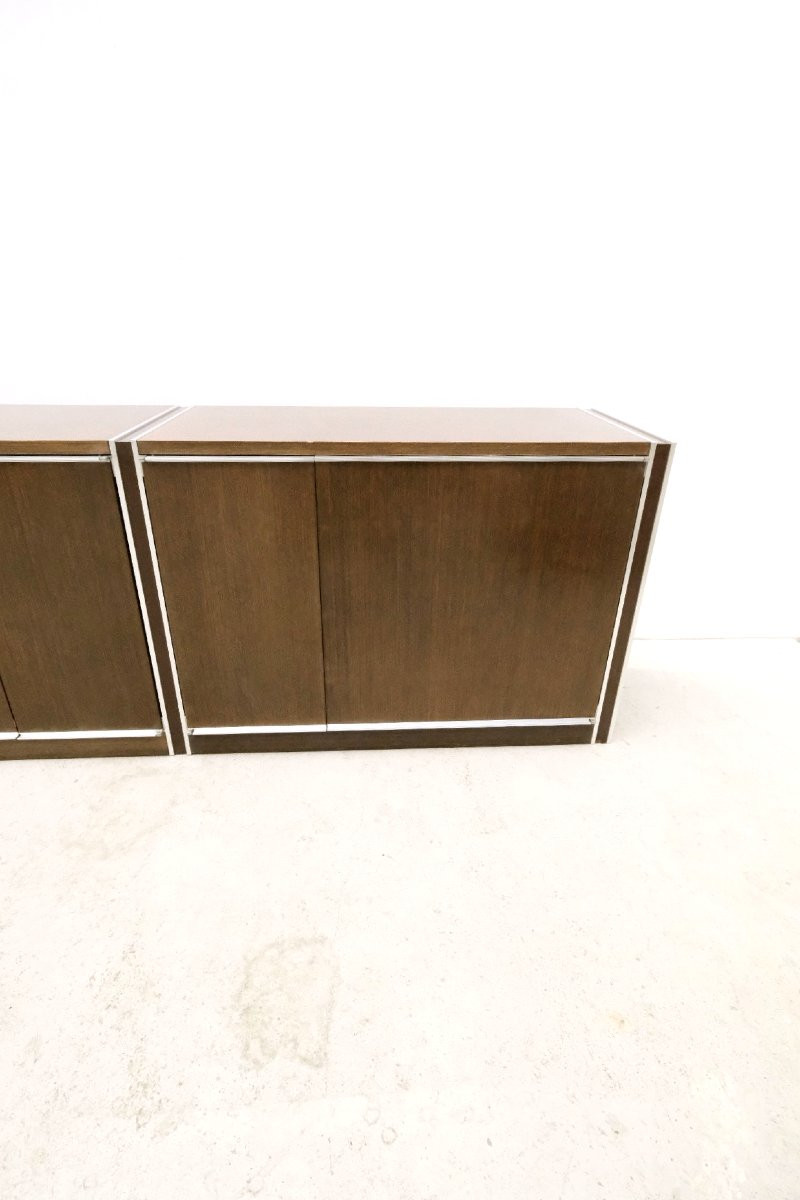 Ligne Roset Sideboard In Tech And Aluminum, France 1970-photo-6