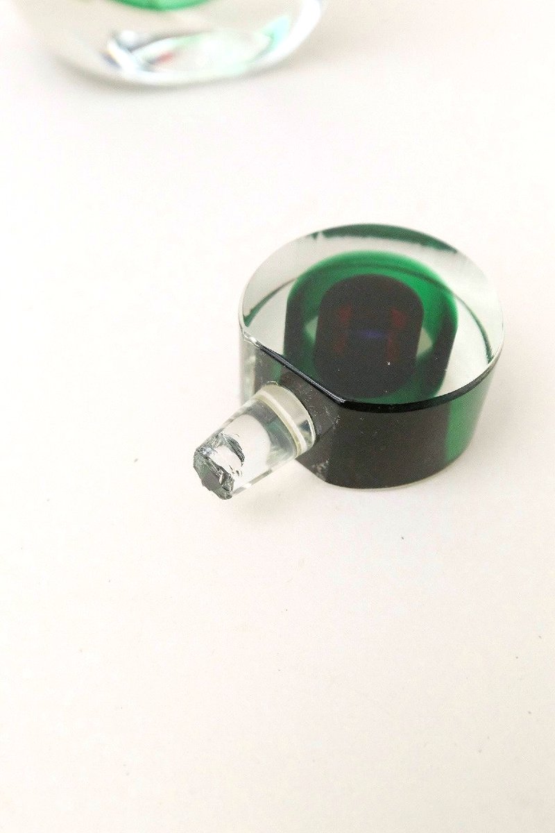 Flacon de OBALL MURANO en verre soufflé, Italie 1990  -photo-3