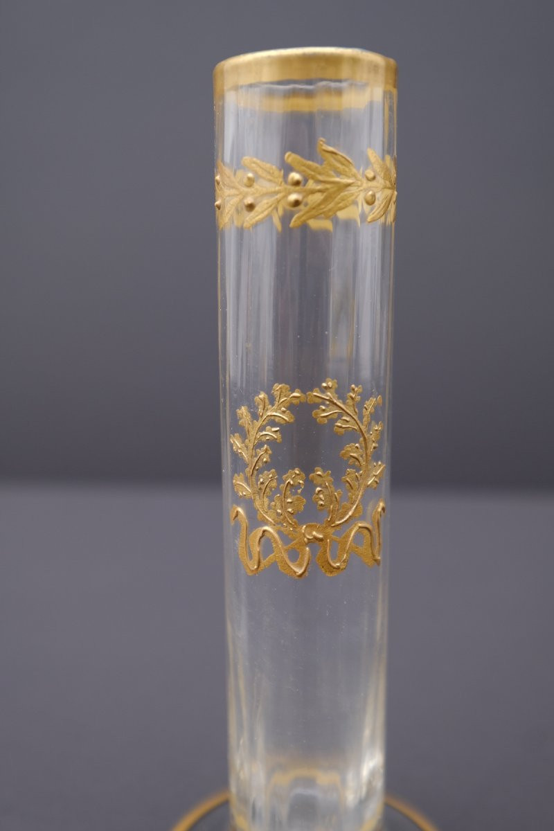 Soliflore en verre Napoléon III   -photo-3