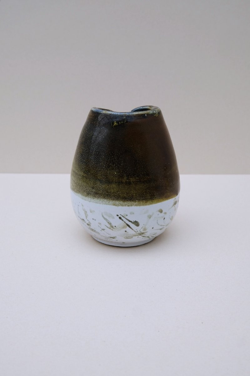 Vase en céramique signé   -photo-1
