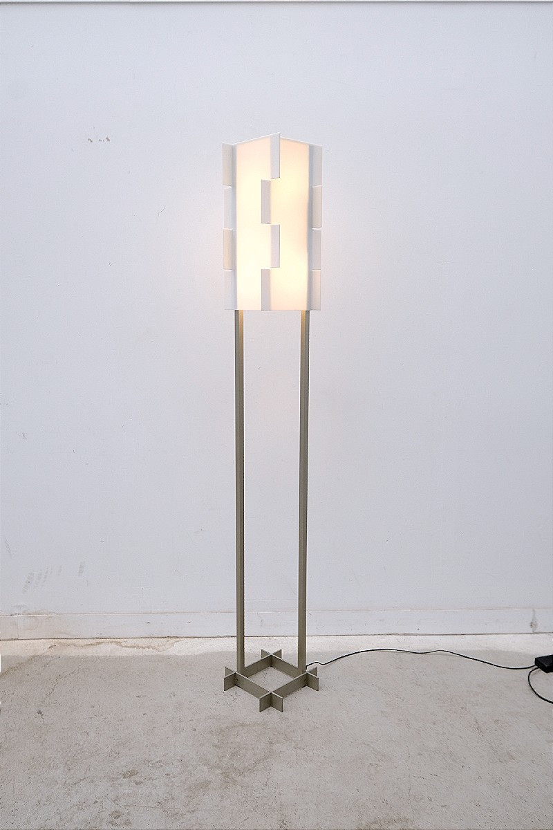 "joint Terra" Floor Lamp By Foscarini Murano In Metal And Perspex, Italy 1980  