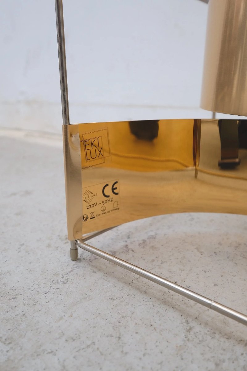 Lampadaire "Copernic" de Max SAUZE pour EKILUX en cuivre   -photo-1