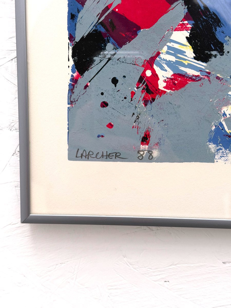 Lithographie de Bernard LARCHER 5/10, 1988-photo-3