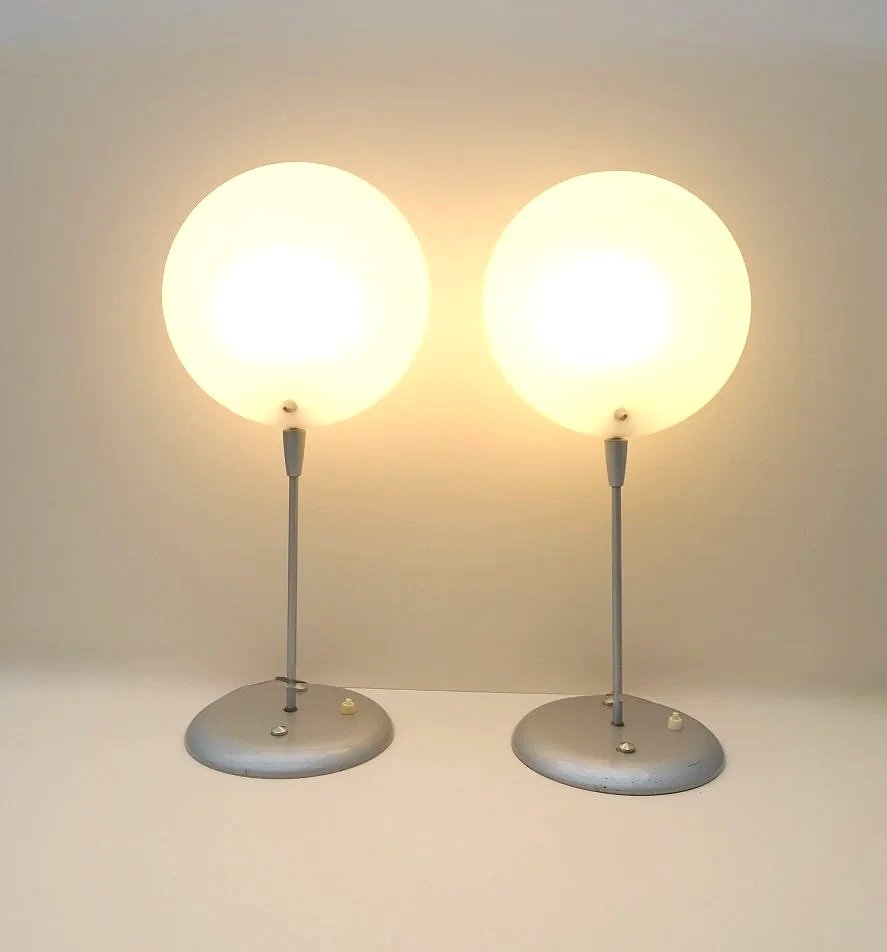 Paire de lampes "MOM" de P. KING & S. MIRANDA pour SIRRAH-IGUZZINI, Italie 1980-photo-3