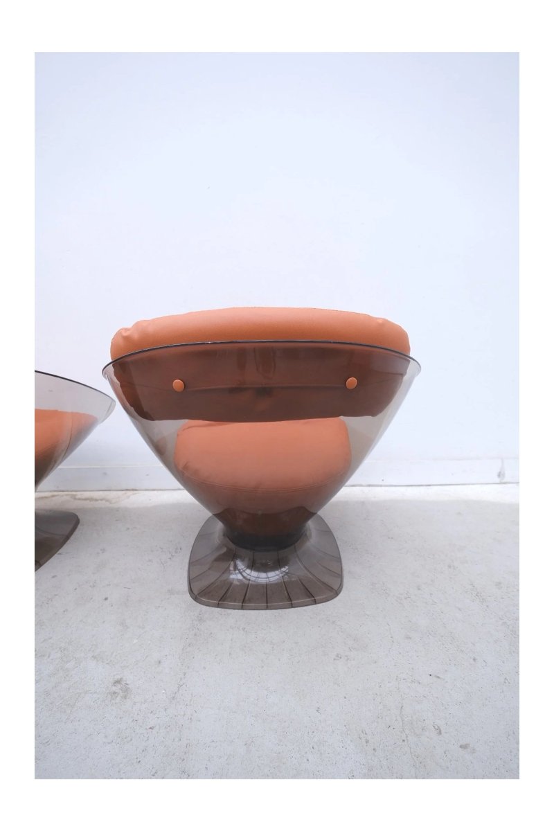 Paire de fauteuils de Raphael RAFFEL en plexiglas, 1970  -photo-3