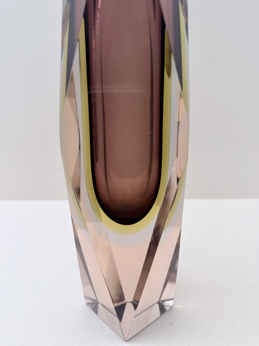 Murano - Sommerso Vase In Blown Glass, Italy 1970-photo-2