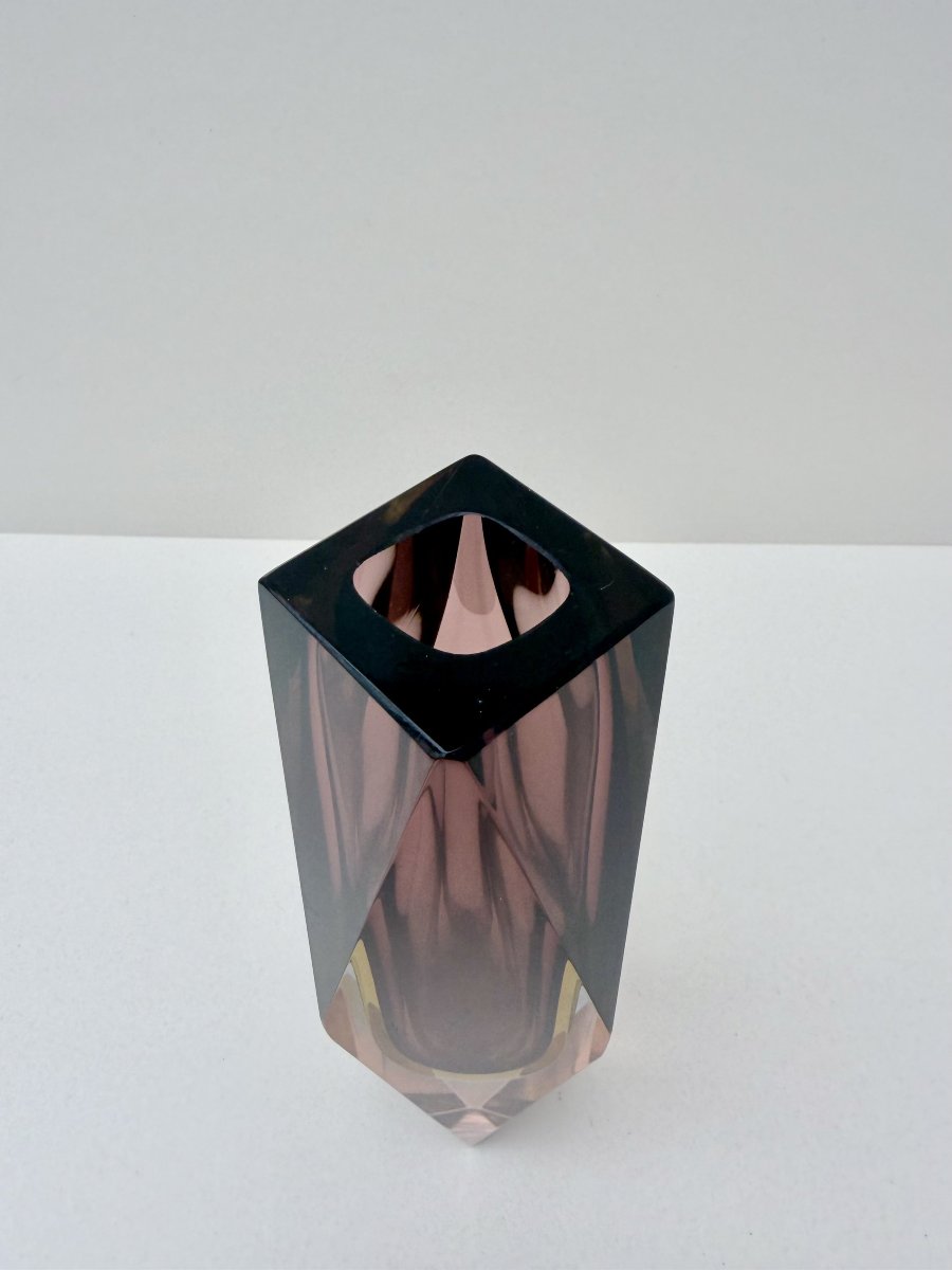 Murano - Sommerso Vase In Blown Glass, Italy 1970-photo-3