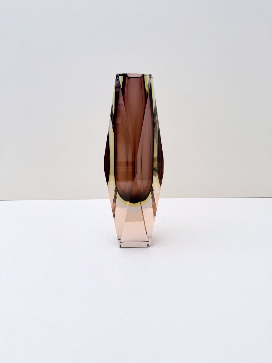 Murano - Sommerso Vase In Blown Glass, Italy 1970-photo-4