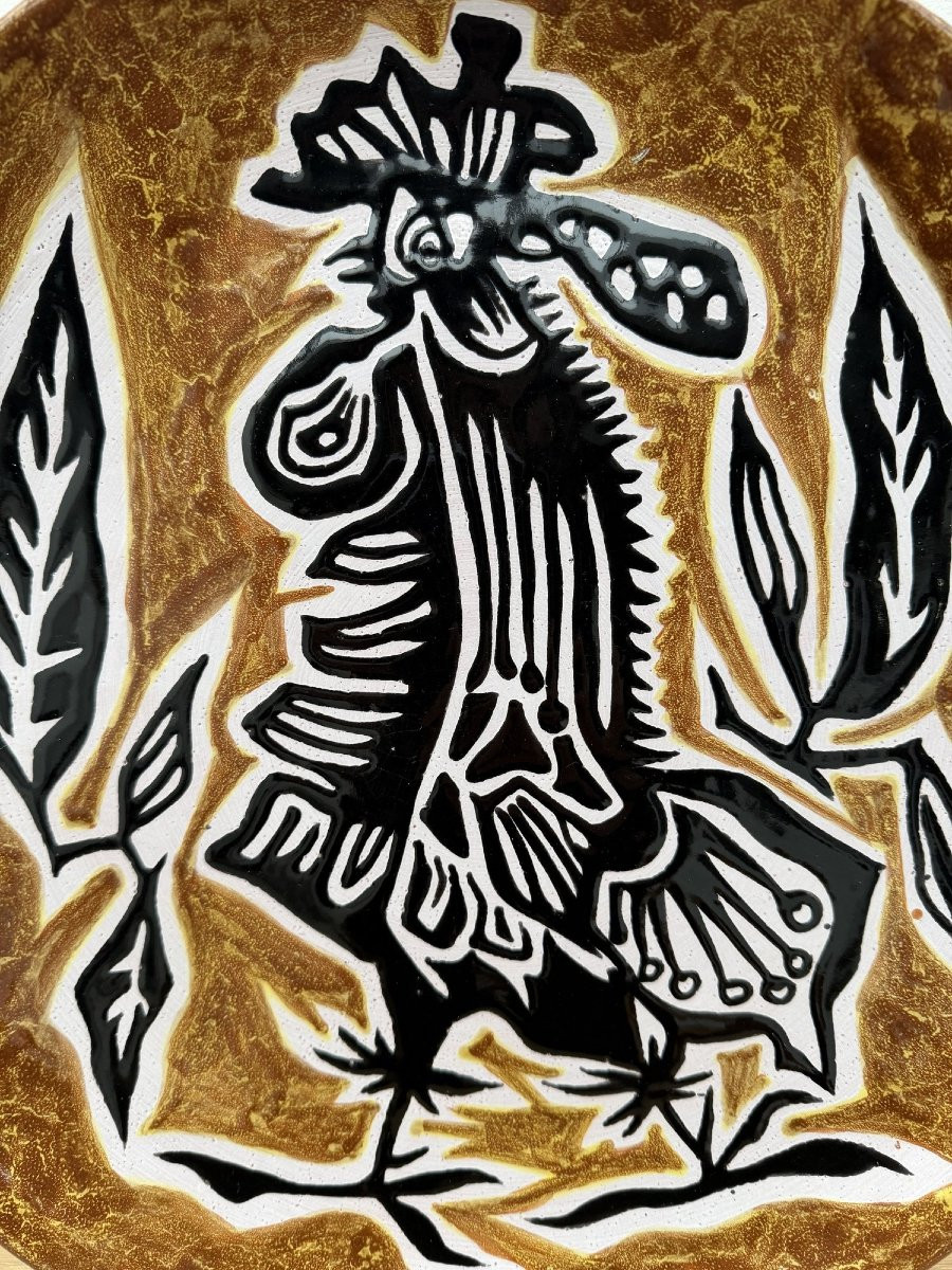 Jean Lurçat Ceramic Plate For Sant Vicens, No. 86/100, France 1950 -photo-2