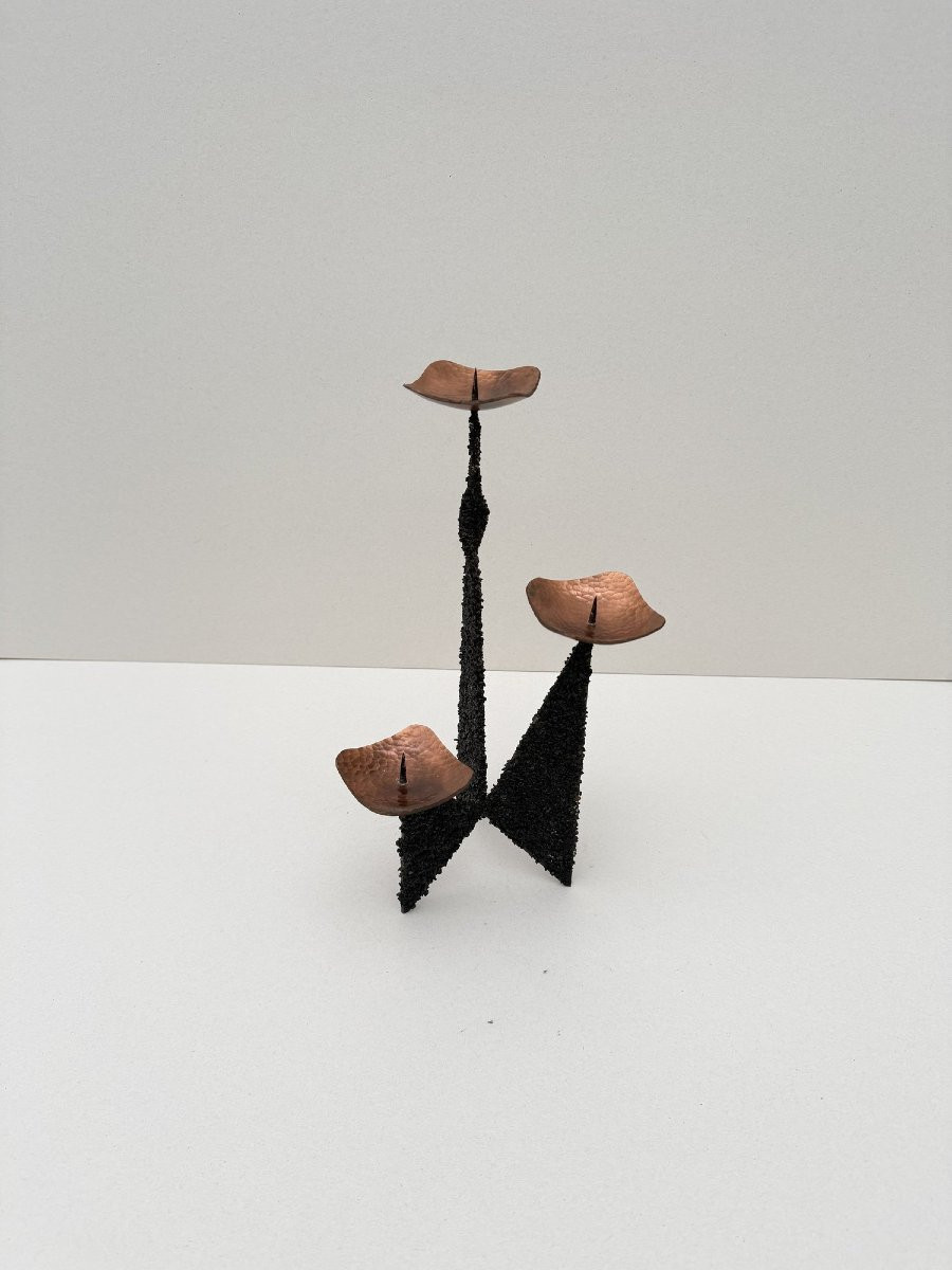 Modernist Metal Candlestick, 1960  -photo-2