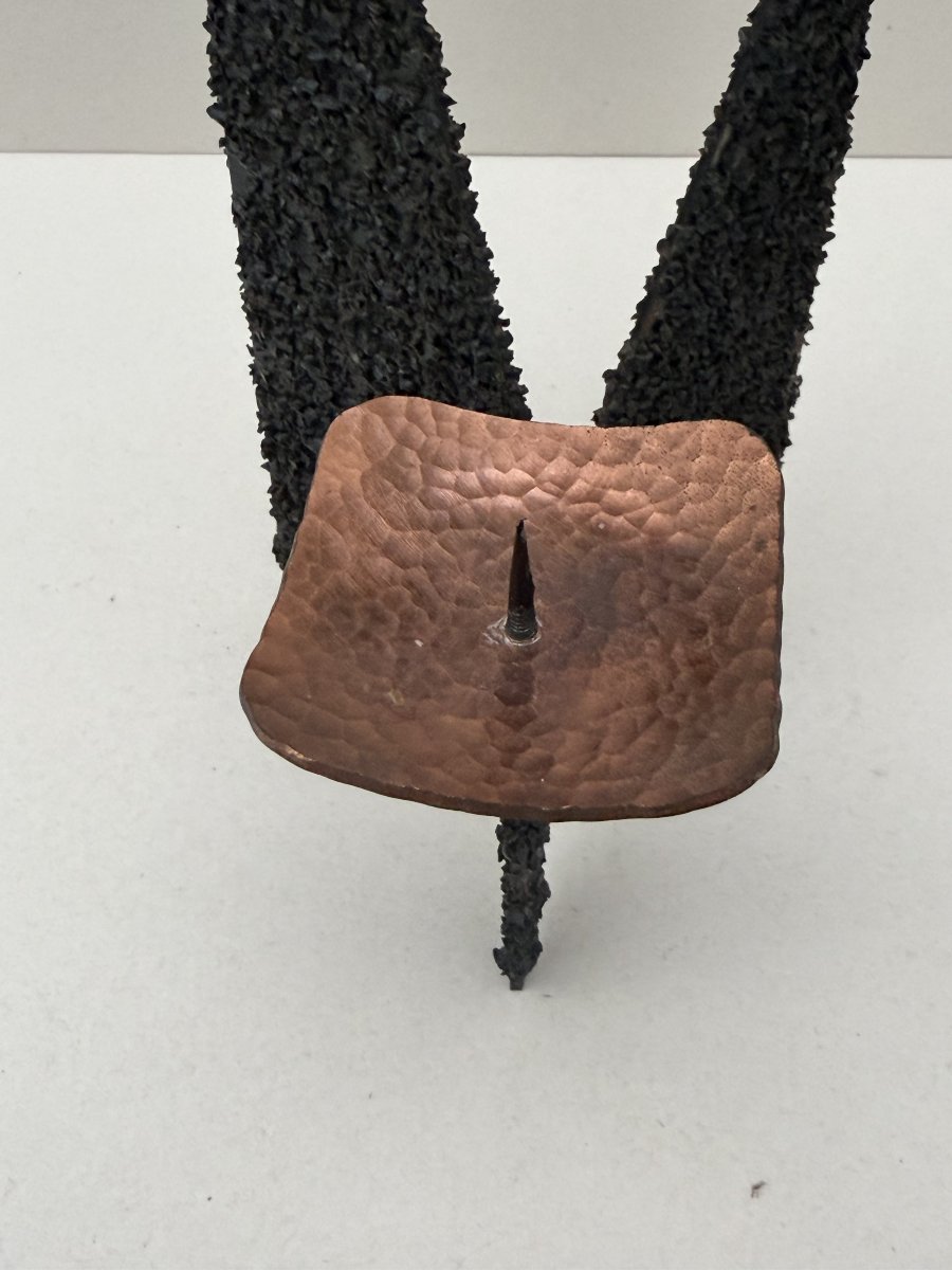 Modernist Metal Candlestick, 1960  -photo-3