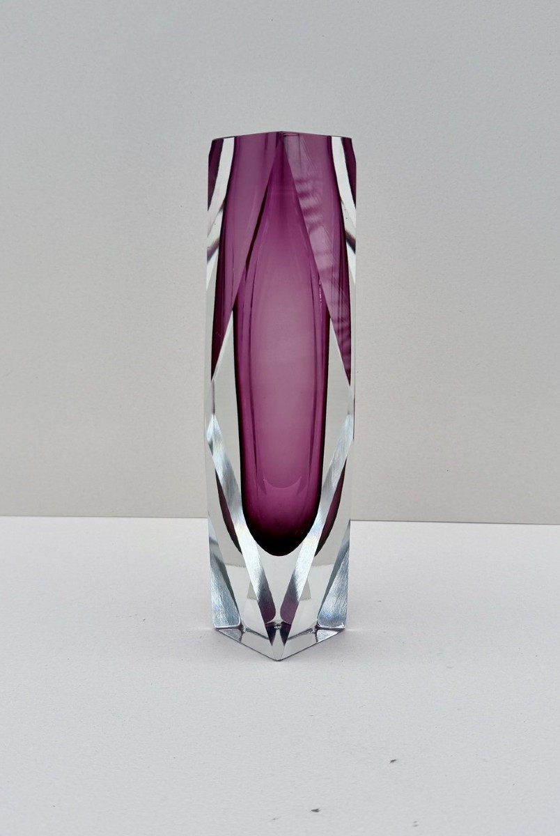 Sommerso Vase - Murano Blown Glass, Italy 1970  