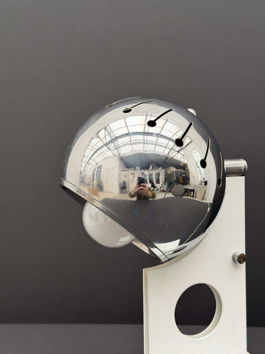 Lampe de STILNOVO en métal et chrome, Italie 1970  -photo-2