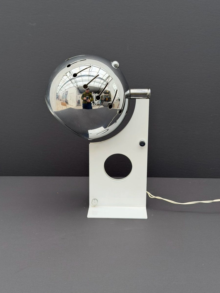Lampe de STILNOVO en métal et chrome, Italie 1970  -photo-2
