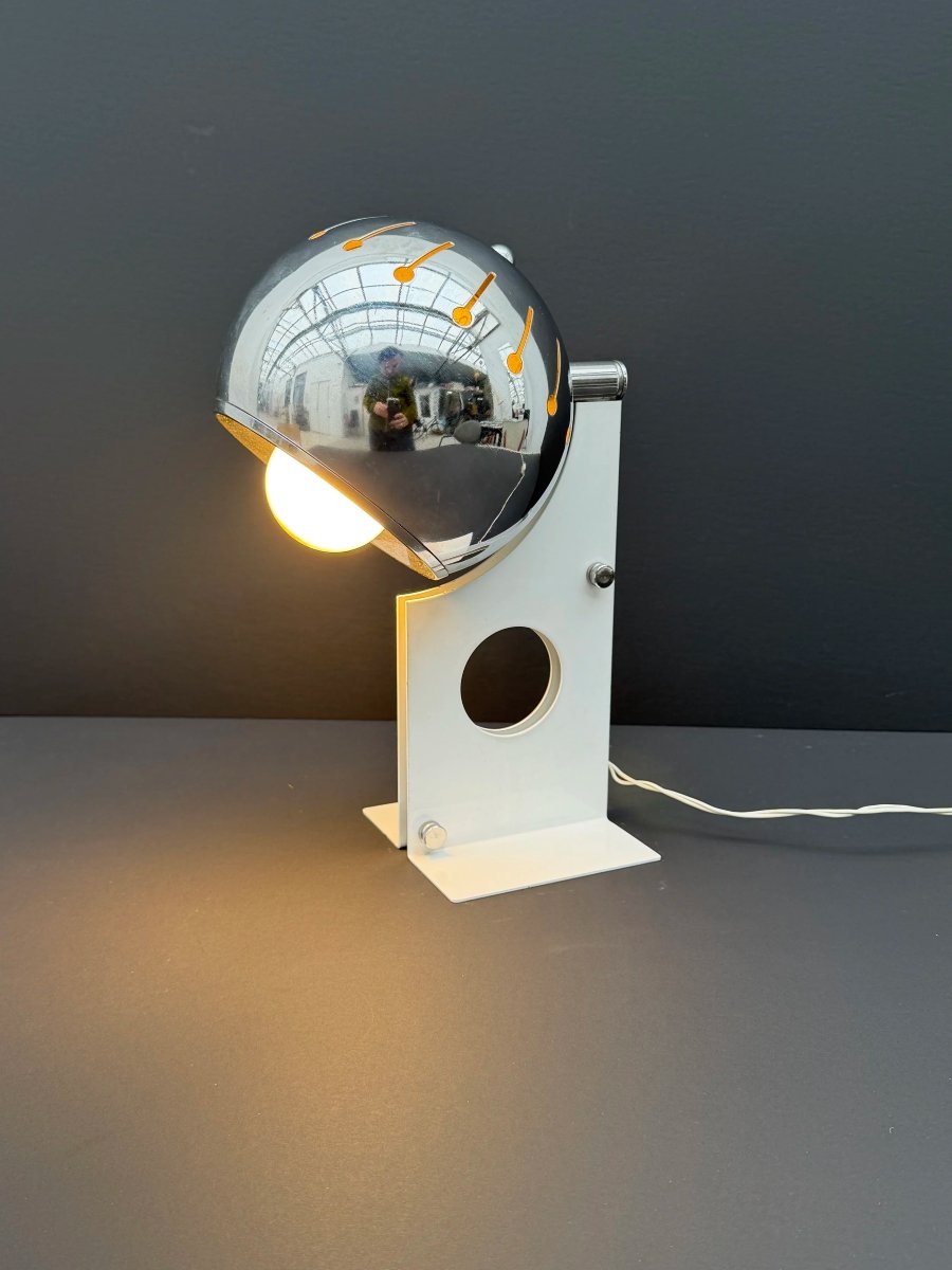 Lampe de STILNOVO en métal et chrome, Italie 1970  -photo-8
