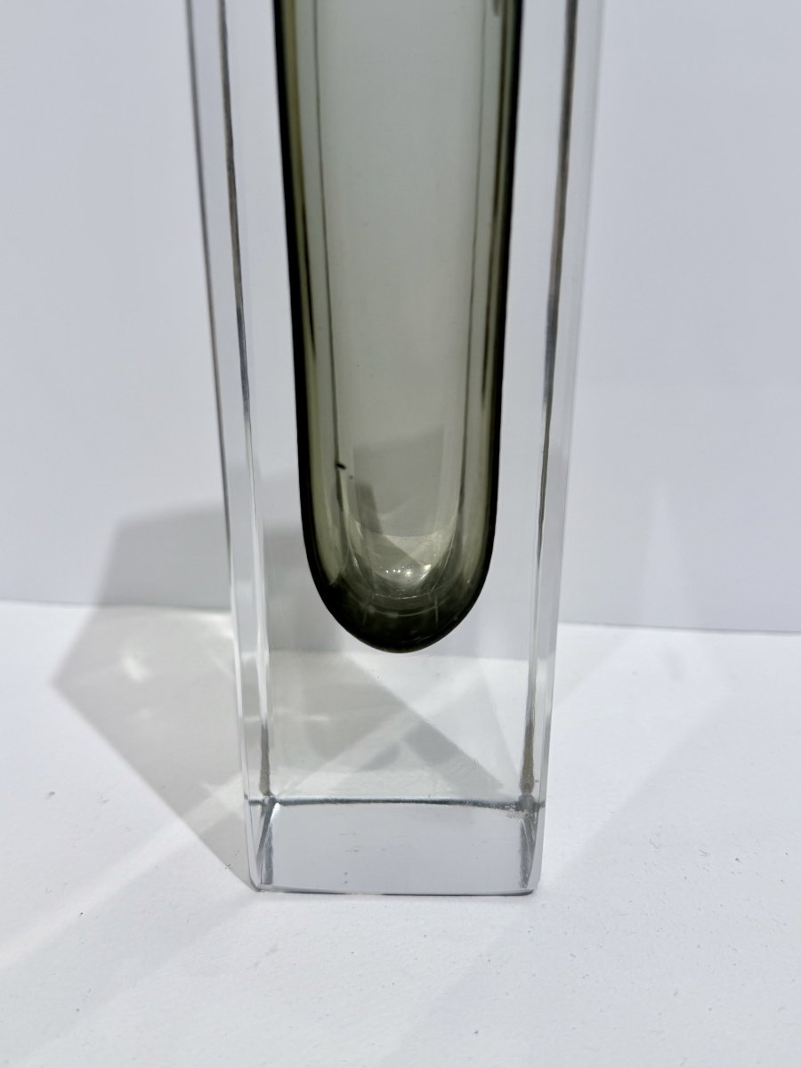 Sommerso Vase - Murano Blown Glass, Italy 1970  -photo-1